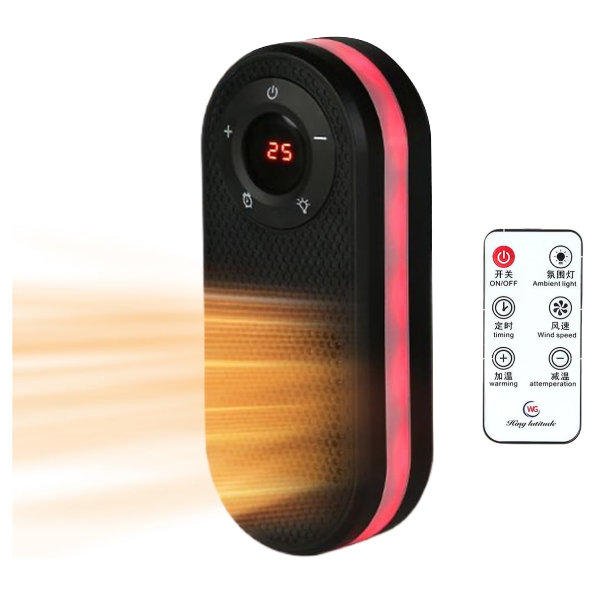 Calentador ambiente Enchufe mas Control